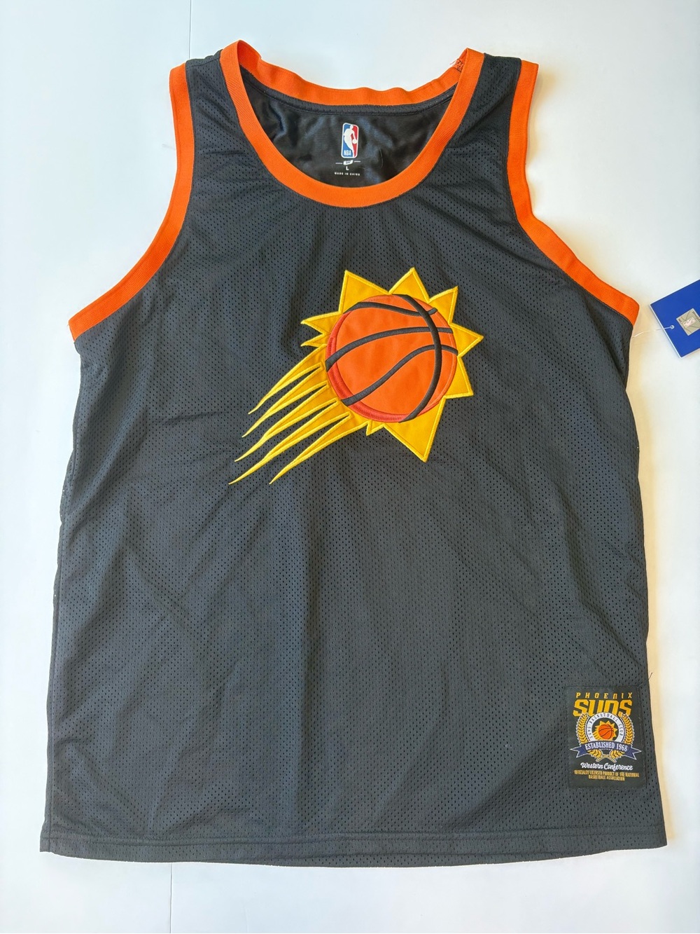 Phoenix Suns Black & Orange NBA Basketball Jersey Large NWT